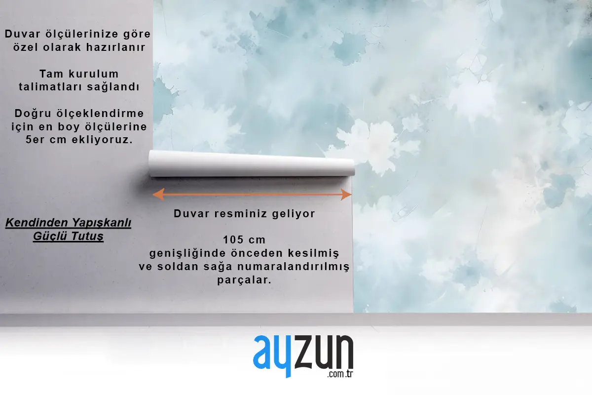 Yumuşak Turkuaz Fırça Duvar Kağıdı 