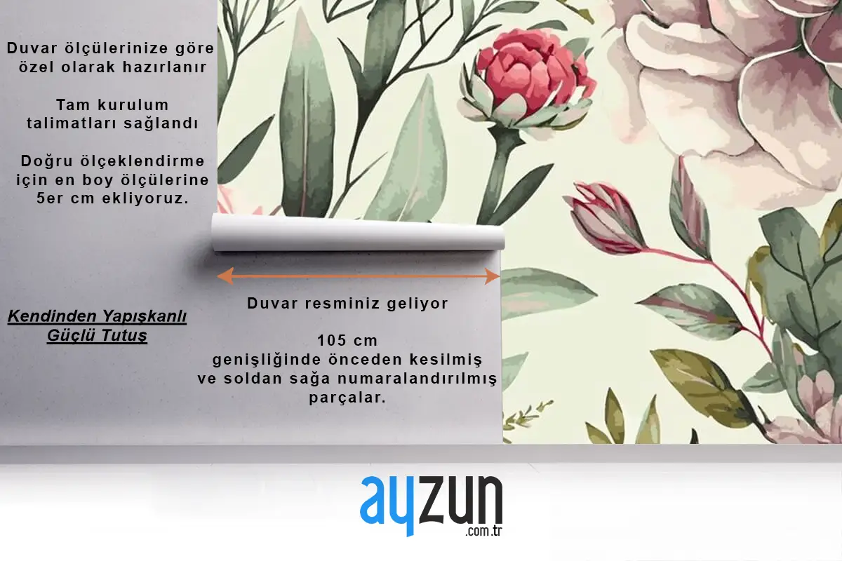 Soyut Çiçek Sanat Arka Plan Şablonu Botanik Suluboya Duvar Kağıdı 