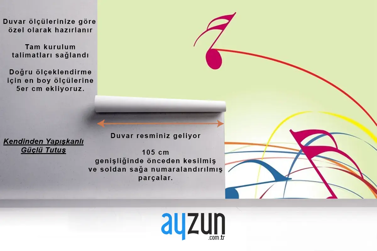 Soyut Dalga Çizgileri Müzik Duvar Kağıdı