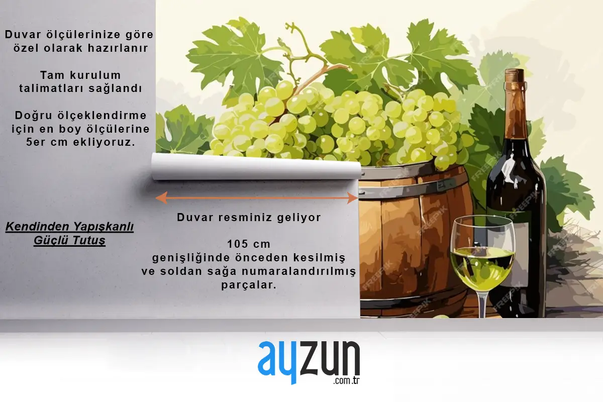 Üzüm Bağlarındaki Masada Bir Şişe Beyaz Şarap, Bir Kadeh Şarap Ve Üzüm Ile Natürmort Mutfak Duvar Kağıdı