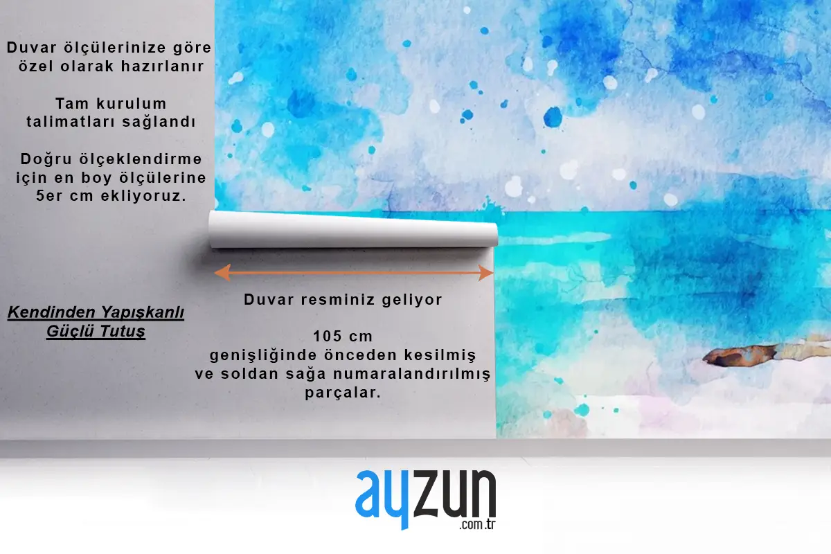 Şık Manzara Suluboya Arka Plan Duvar Kağıdı