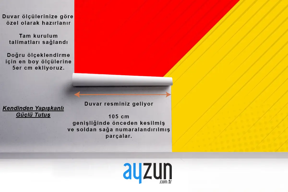 Sunburst Soyut Arka Plan Sarı Kırmızı Duvar Kağıdı