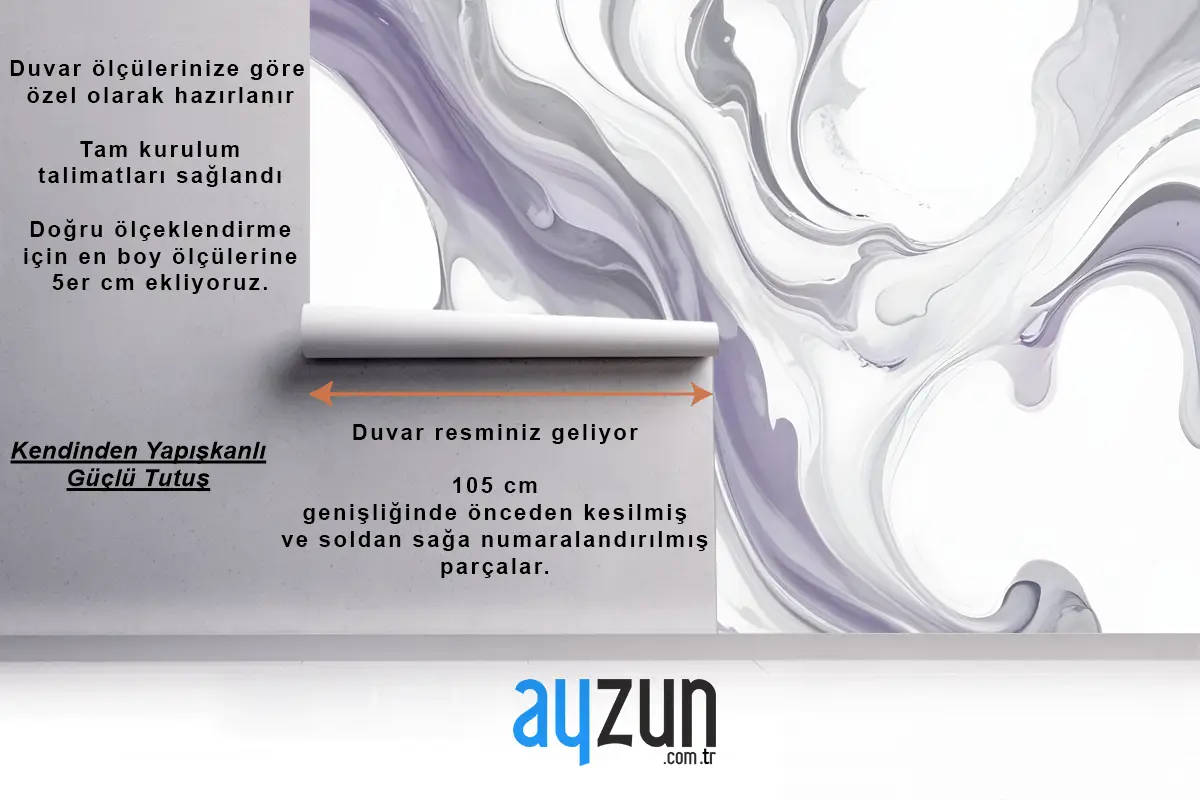Gri Beyaz Organik Şekiller Ve Dokuların Tonlarında Dönen Soyut Desenler Oturma Odası Salon Duvar Kağıdı