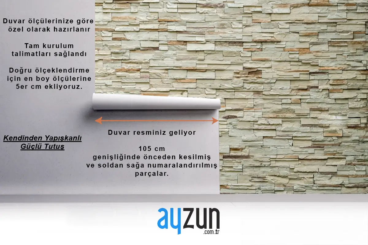 Taş Blok Duvar Deseni Duvar Kağıdı