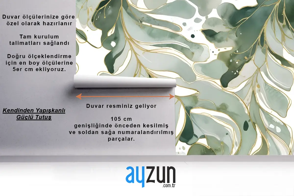 Tropikal Taze Yaprak Duvar Kağıdı 