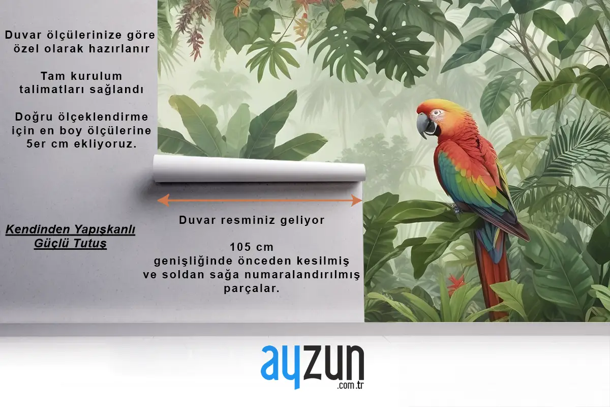 Tropikal Orman Bitkileri Duvar Kağıdı 