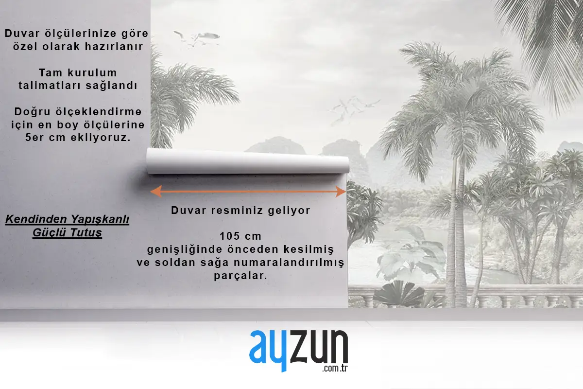 Tropikal Duvar Kağıdı Ağaçlar Ve Dallar Duvar Kağıdı