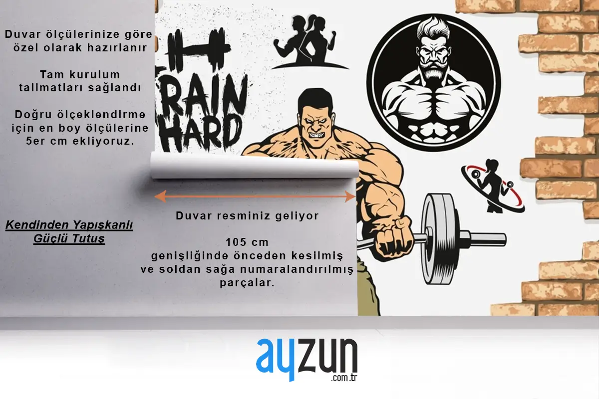 Tuğla Duvar Halter Gym Duvar Kağıdı