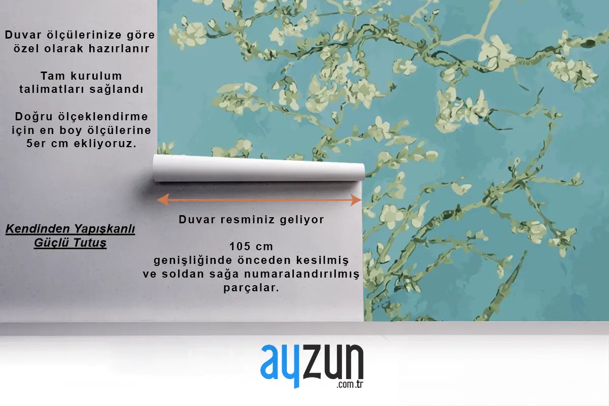 Van Gogh Badem Çiçeği Duvar Kağıdı
