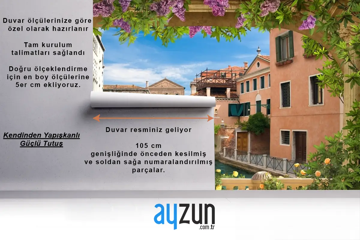 Venedik Kanalı Manzarası Duvar Kağıdı