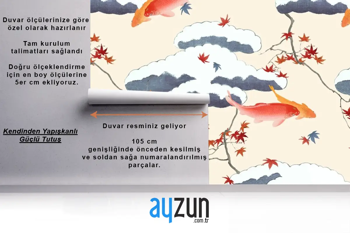 Vintage Japon Dikişsiz Desen Duvar Kağıdı