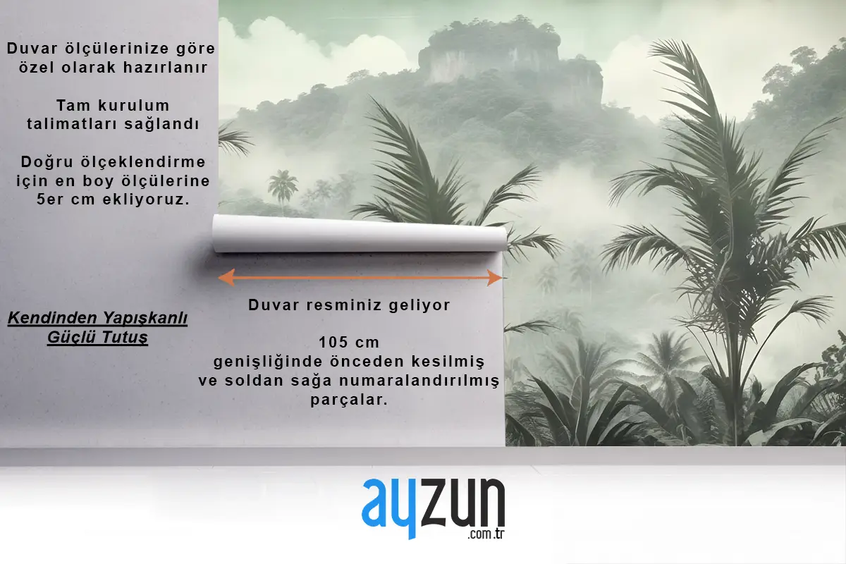 Vintage Tropikal Orman Duvar Kağıdı 