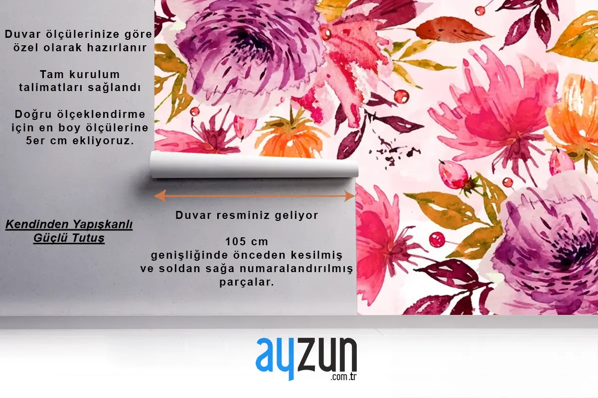 Yumuşak Suluboyalar Ile Menekşe Çiçek Arka Plan Duvar Kağıdı