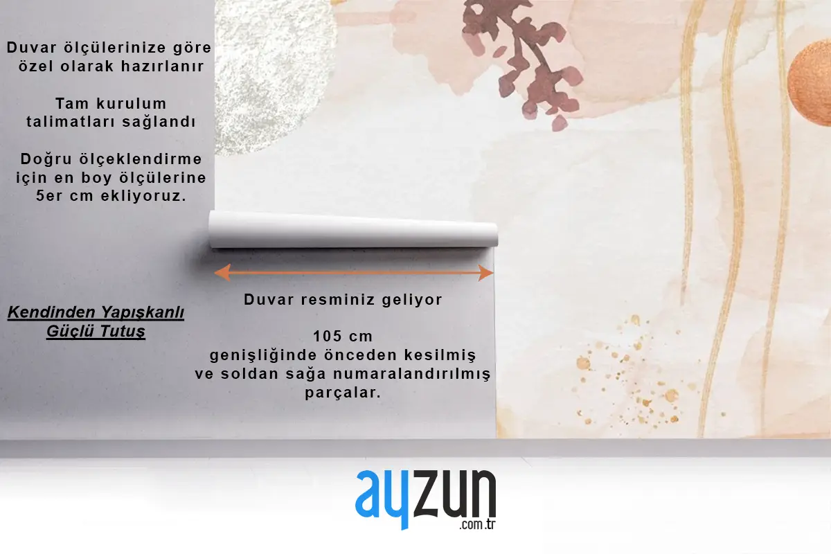 Suluboya Soyut Arka Plan Çocuk Odası Duvar Kağıdı 