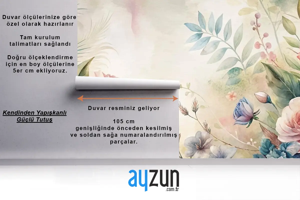 Güzel Çiçekler Duvar Kağıdı İçeren Suluboya Arka Plan