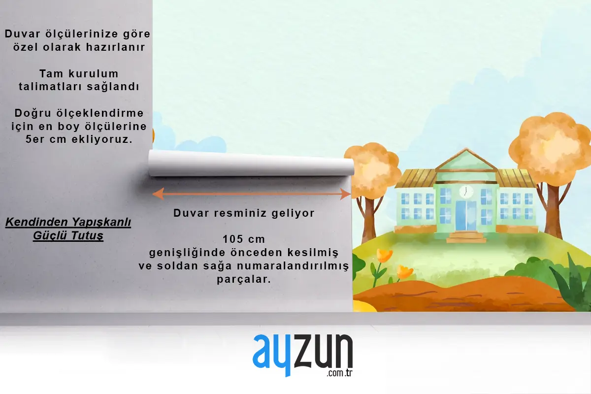 Okula Dönüş Sezonu Çocuk Odası Duvar Kağıdı  Için Suluboya Arka Plan