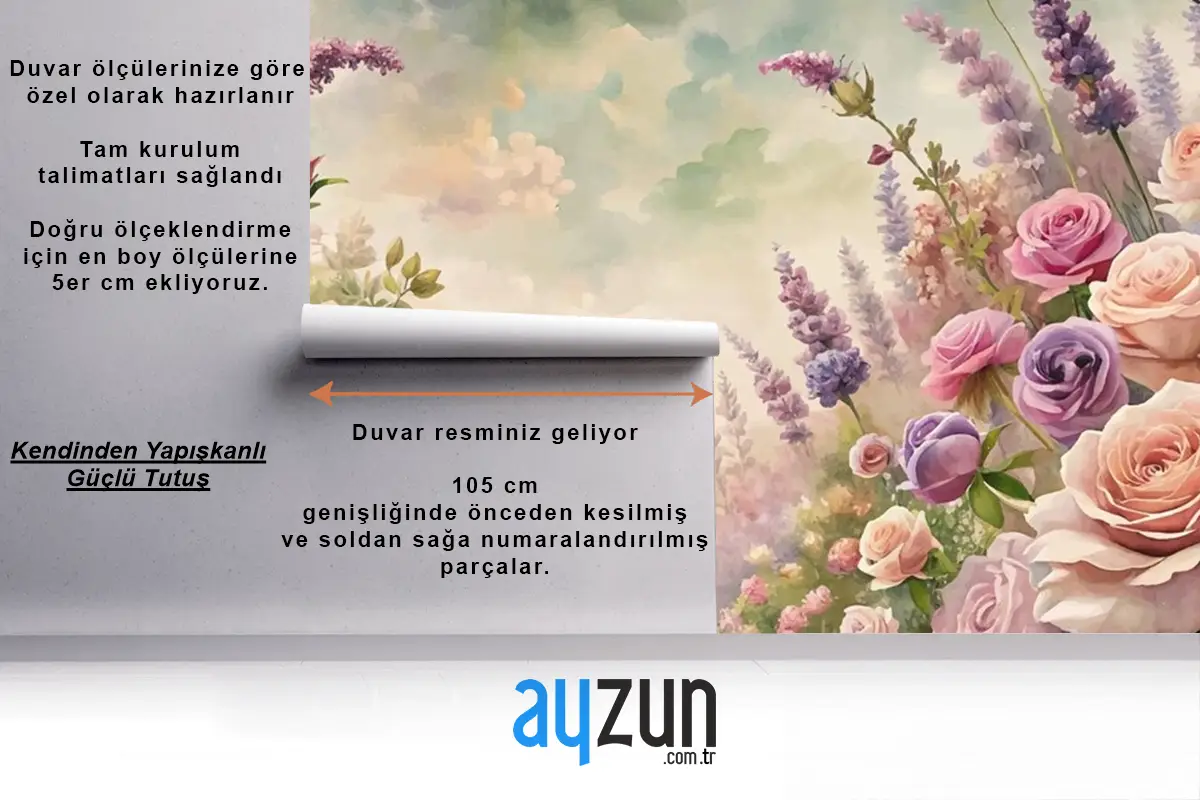 Bahçe Çocuk Odası Duvar Kağıdı Nden Esinlenerek Suluboya Arka Plan