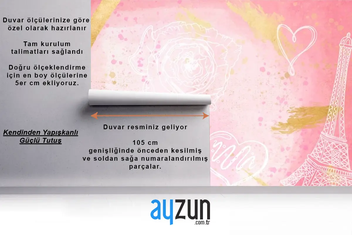 Elle Çizilmiş Öğeler Çocuk Odası Duvar Kağıdı  Ile Suluboya Arka Plan