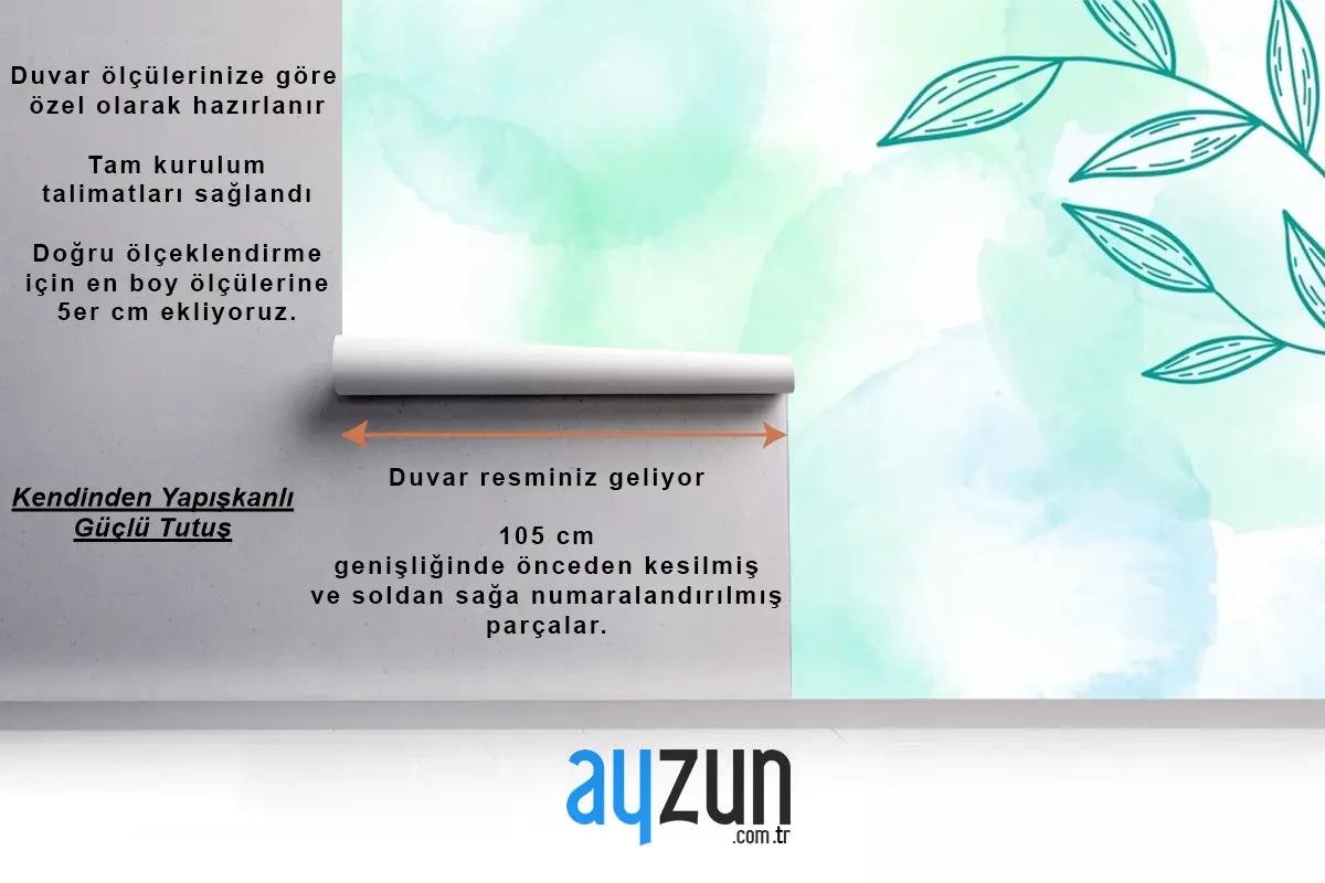 Elle Çizilmiş Öğelerle Suluboya Arka Plan Duvar Kağıdı