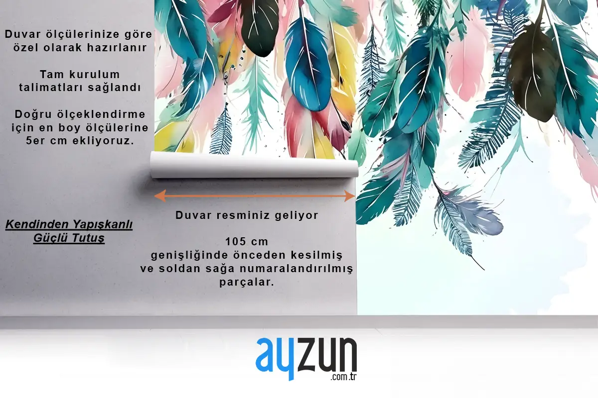 Suluboya Muz Yaprağı Duvar Kağıdı 