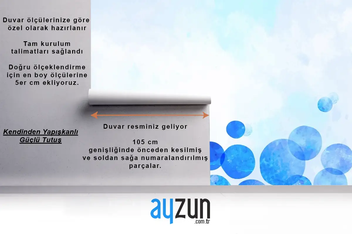 Suluboya Mavi Noktalar Arka Plan Duvar Kağıdı 