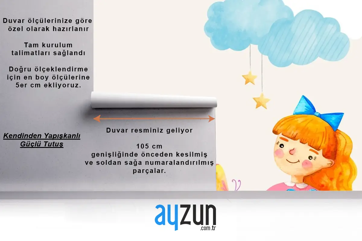 İspanyolca Arka Plan Çocuk Odası Duvar Kağıdı Duvarında Suluboya Çocuk Bayramı