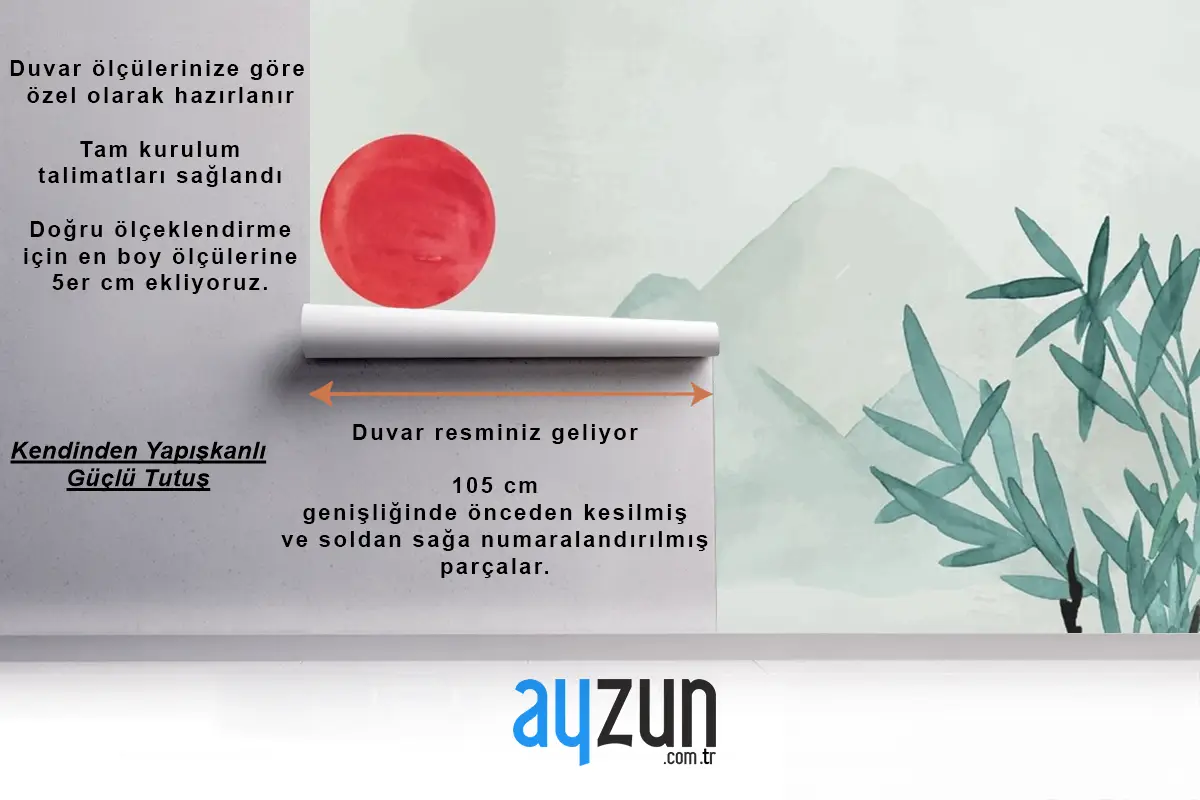 Suluboya Çin Tarzı Duvar Kağıdı 