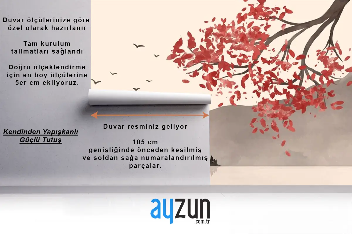 Suluboya Çin Tarzı Duvar Kağıdı 