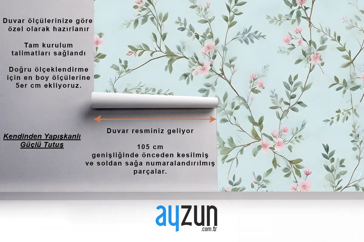 Suluboya Çin Sanatı Çiçek Şakayık Çiçeği Yatak Odası Duvar Kağıdı