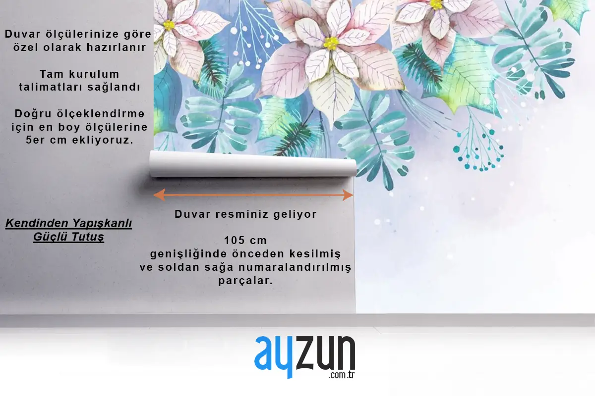 Suluboya Noel Arka Plan Teması Duvar Kağıdı 