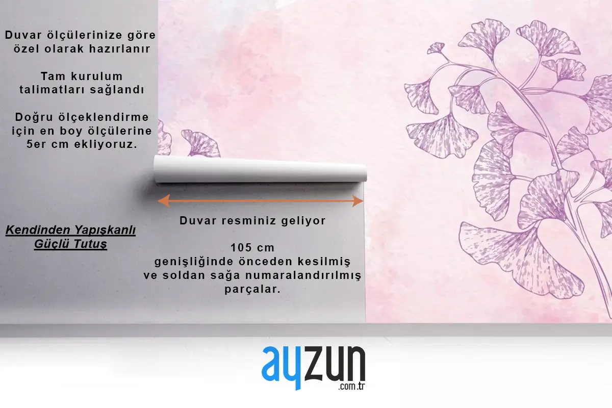 Tek Renkli Duvar Kağıdı Nde Suluboya Çiçek Arkaplan