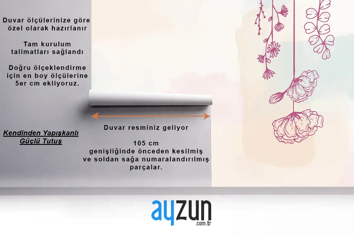 Suluboya Elle Çizilmiş Arka Plan Çocuk Odası Duvar Kağıdı