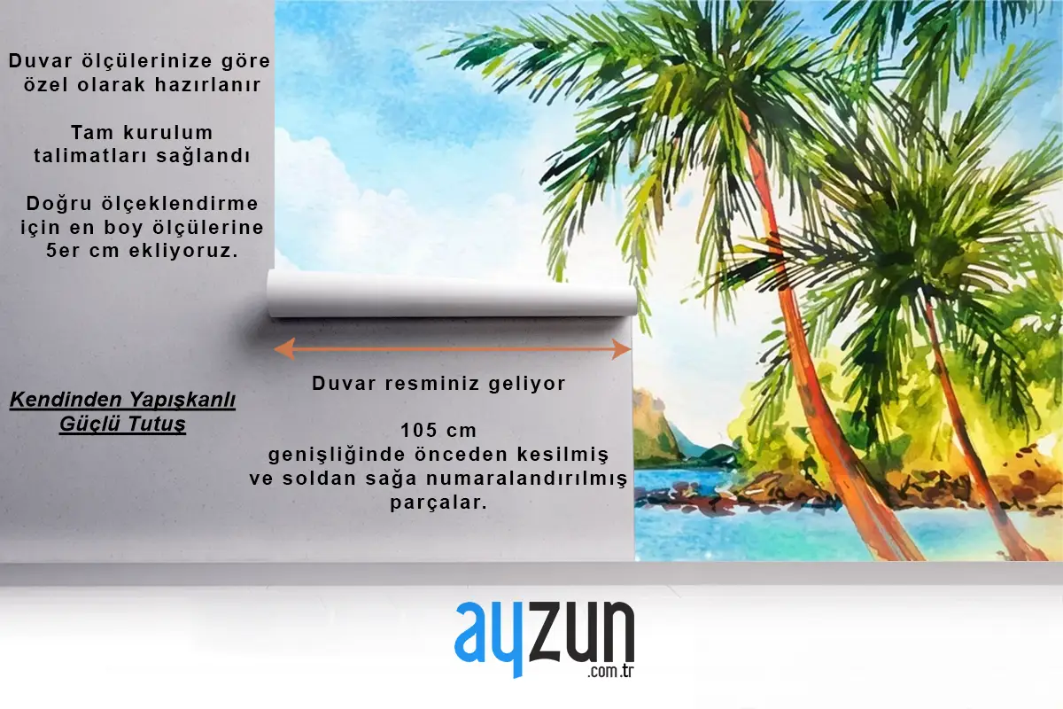 Suluboya Merhaba Yaz Konsepti Duvar Kağıdı 