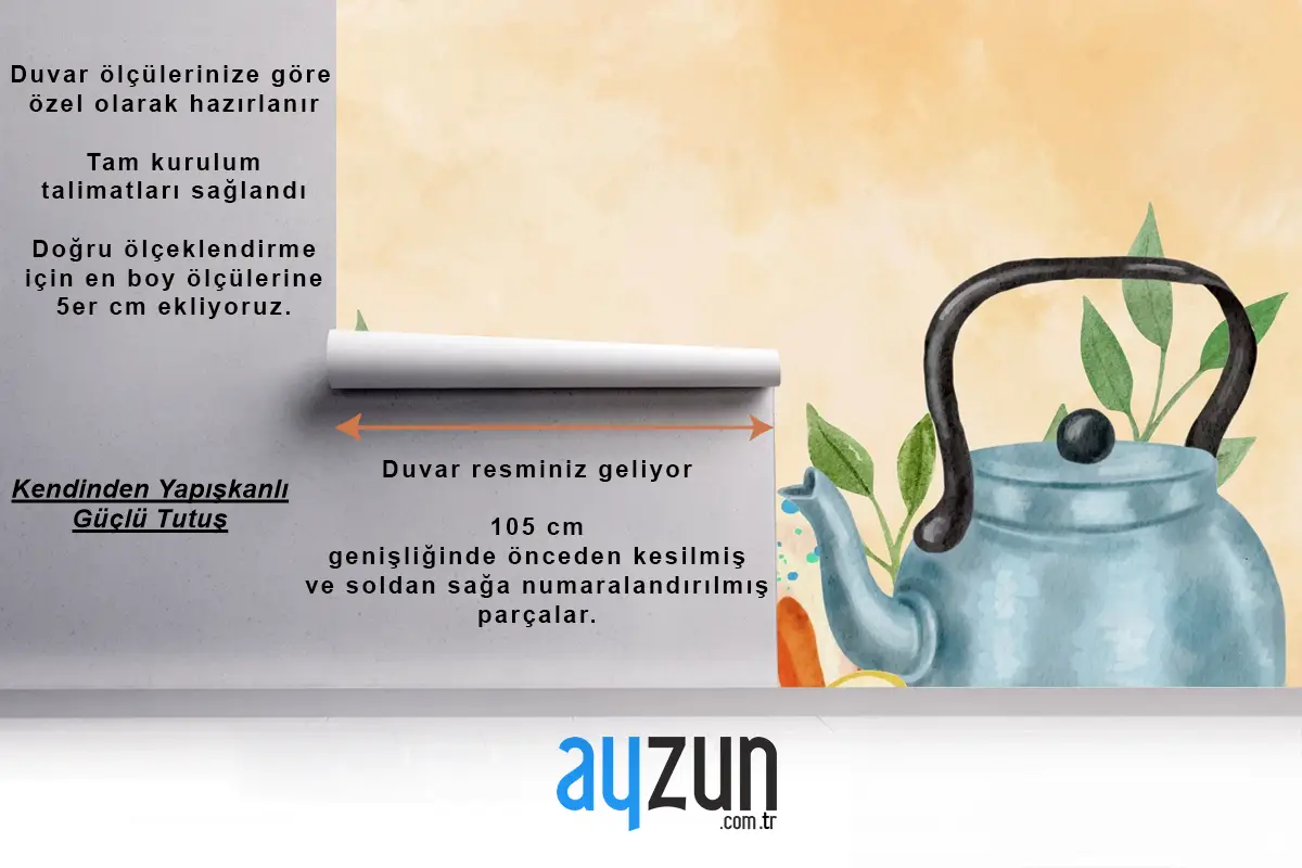 Suluboya Uluslararası Çay Günü Arka Plan Mutfak Duvar Kağıdı