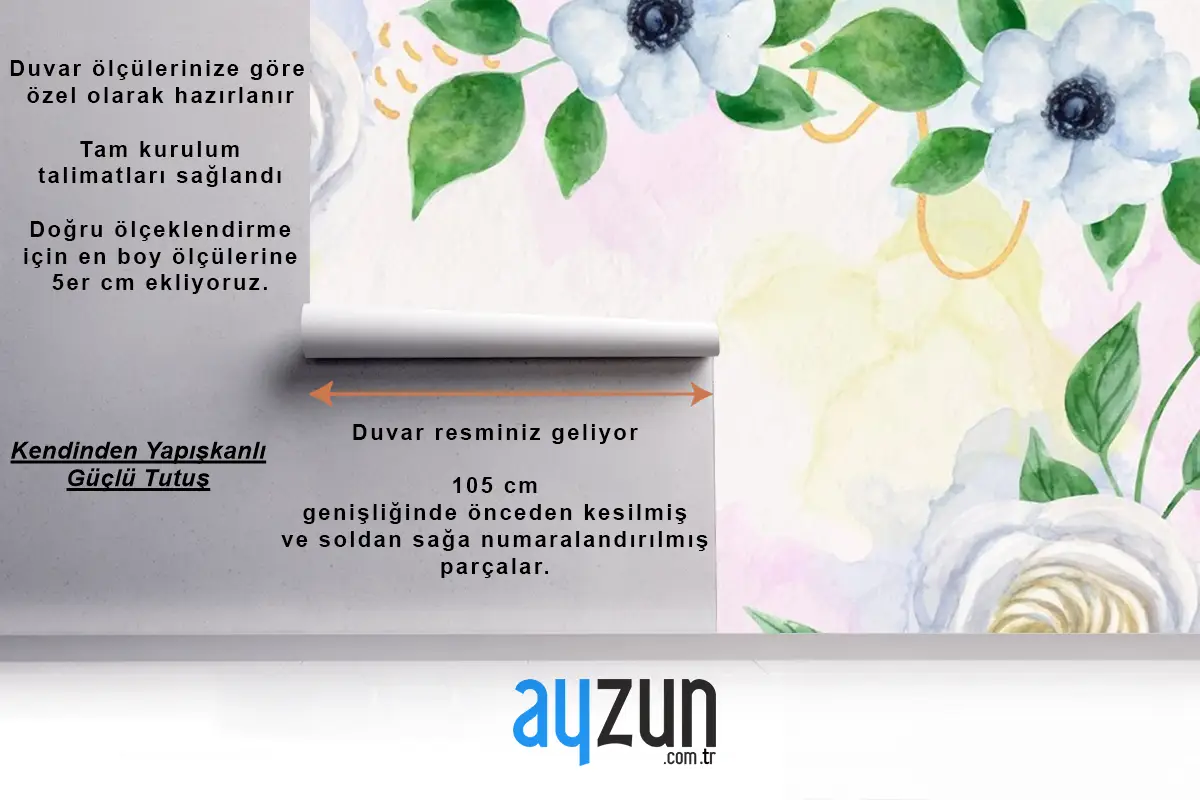 Suluboya Doğal Arka Plan Duvar Kağıdı Duvar