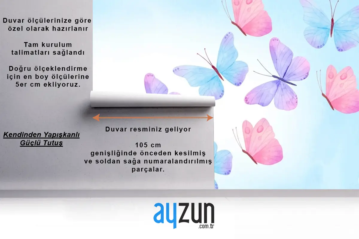 Suluboya Yağlıboya Arka Plan Çocuk Odası Duvar Kağıdı Duvar