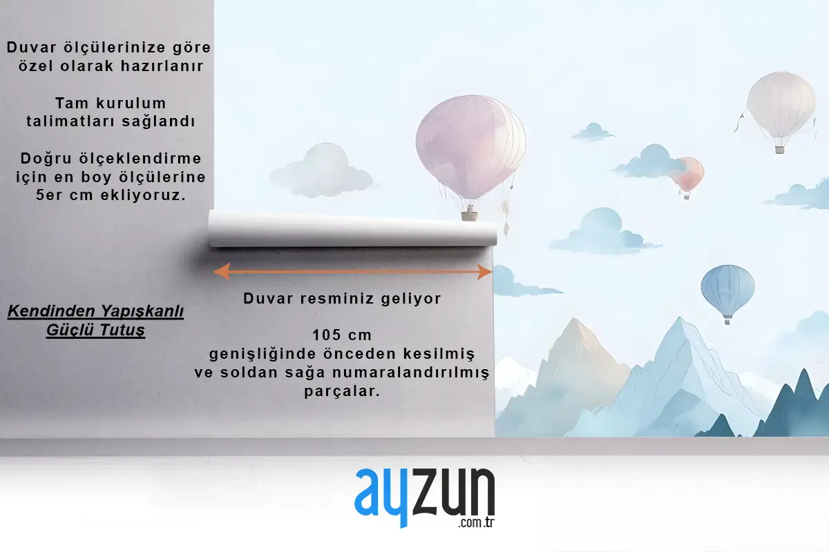 Suluboya Tarzı Çocuk Manzara Çocuk Odası Duvar Kağıdı 