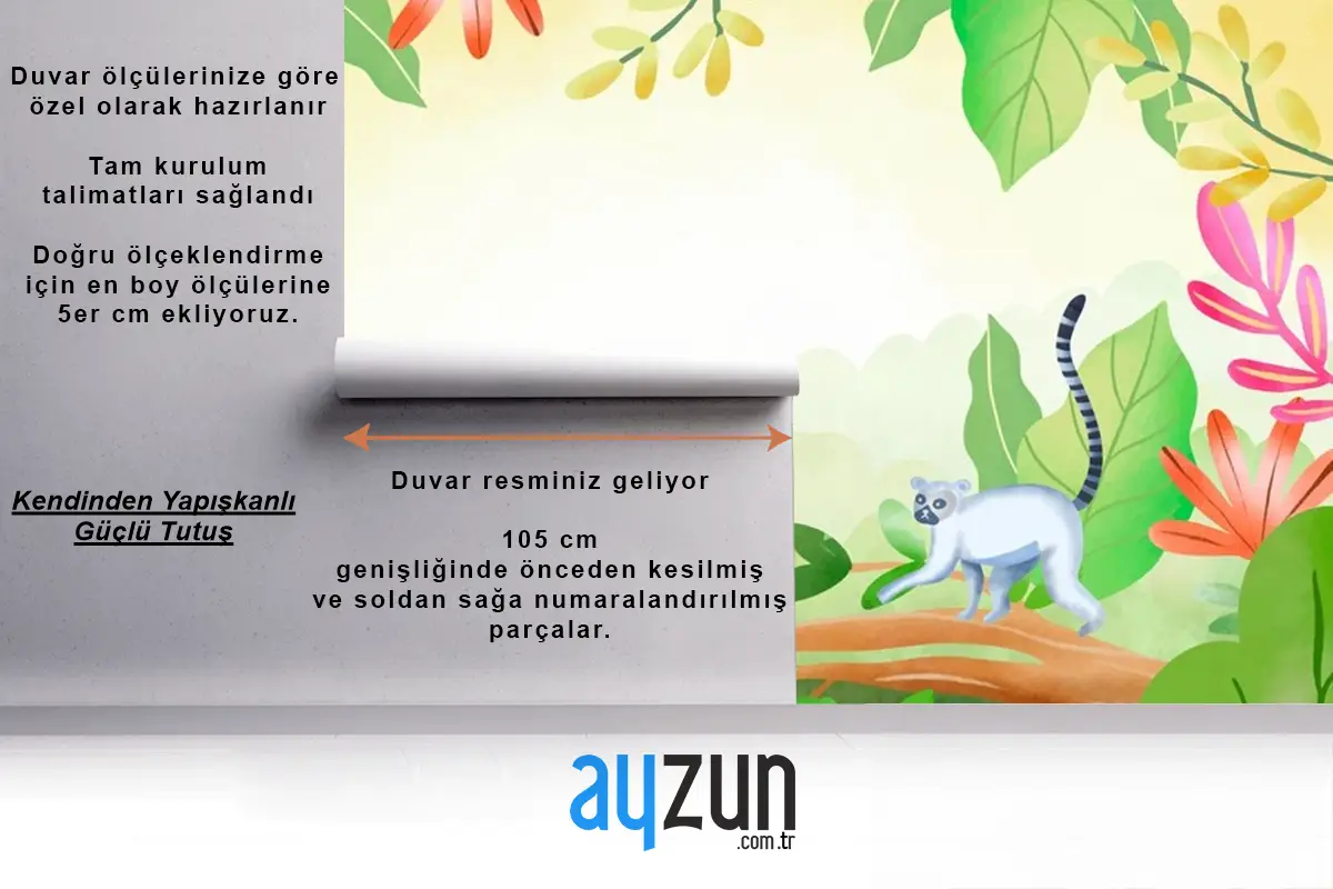 Suluboya Dünya Yaban Hayatı Günü Arka Plan Çocuk Odası Duvar Kağıdı 