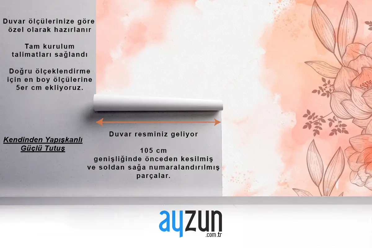 Elle Çizilmiş Çiçekler Arka Plan Duvar Kağıdı Ile Suluboya