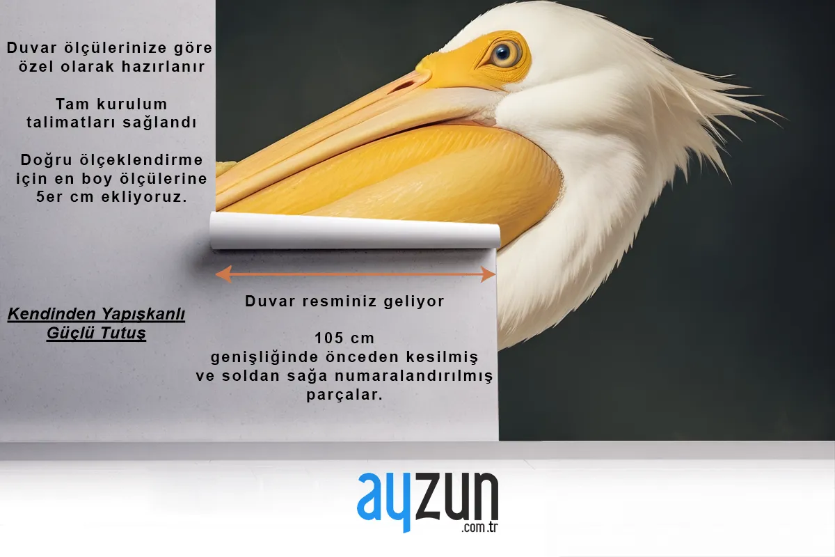 Beyaz Pelikan Banyo Duvar Kağıdı