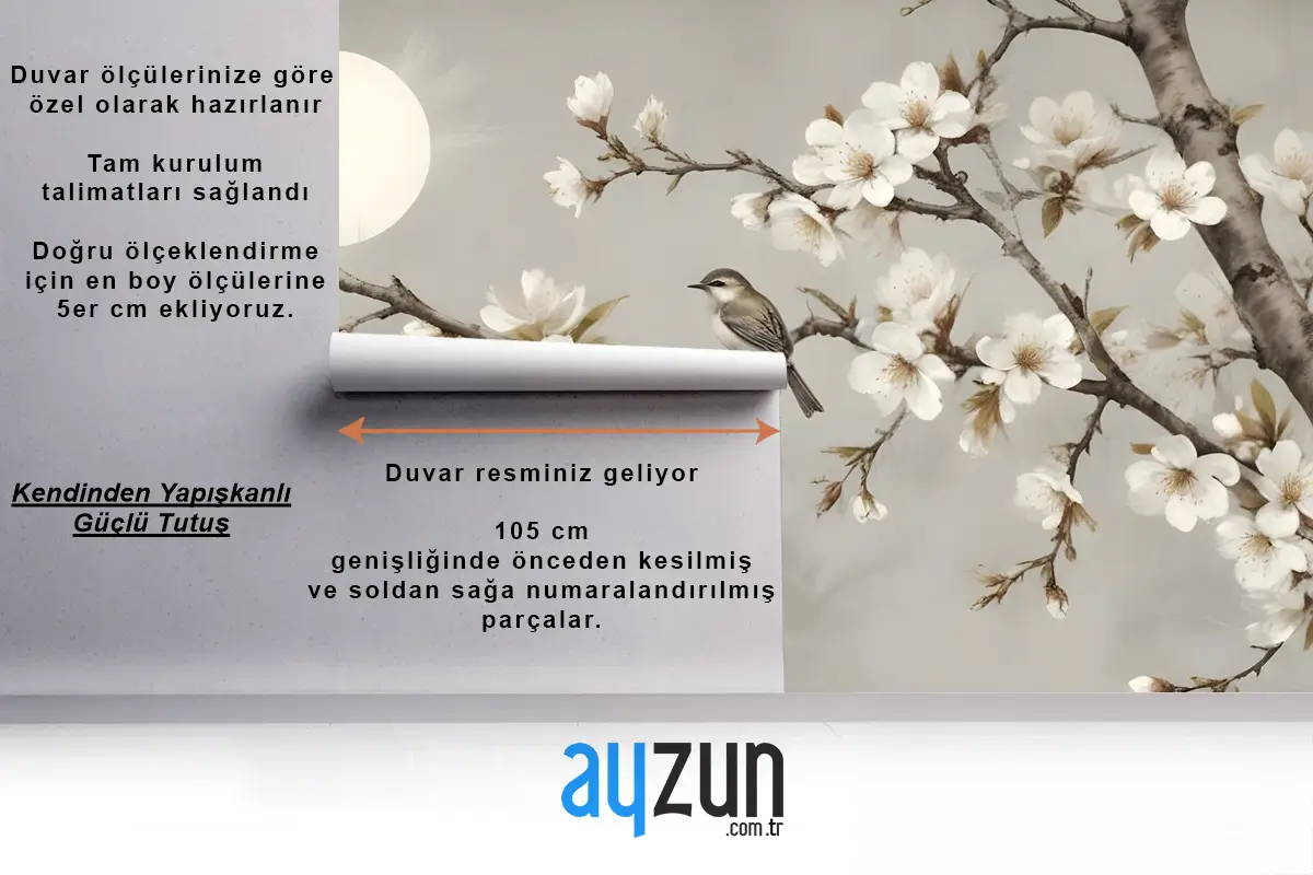 Beyaz Erik Çiçeği Duvar Kağıdı