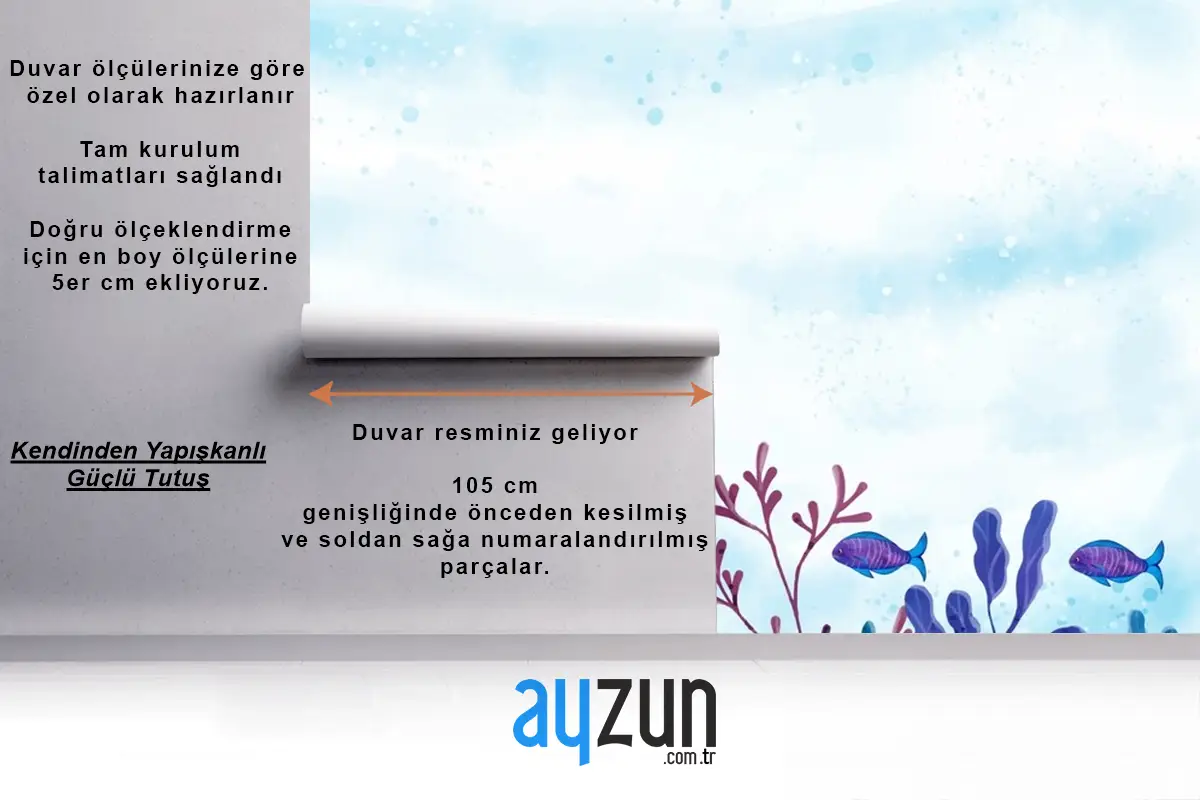 Dünya Okyanuslar Günü Suluboya Arka Plan Çocuk Odası Duvar Kağıdı
