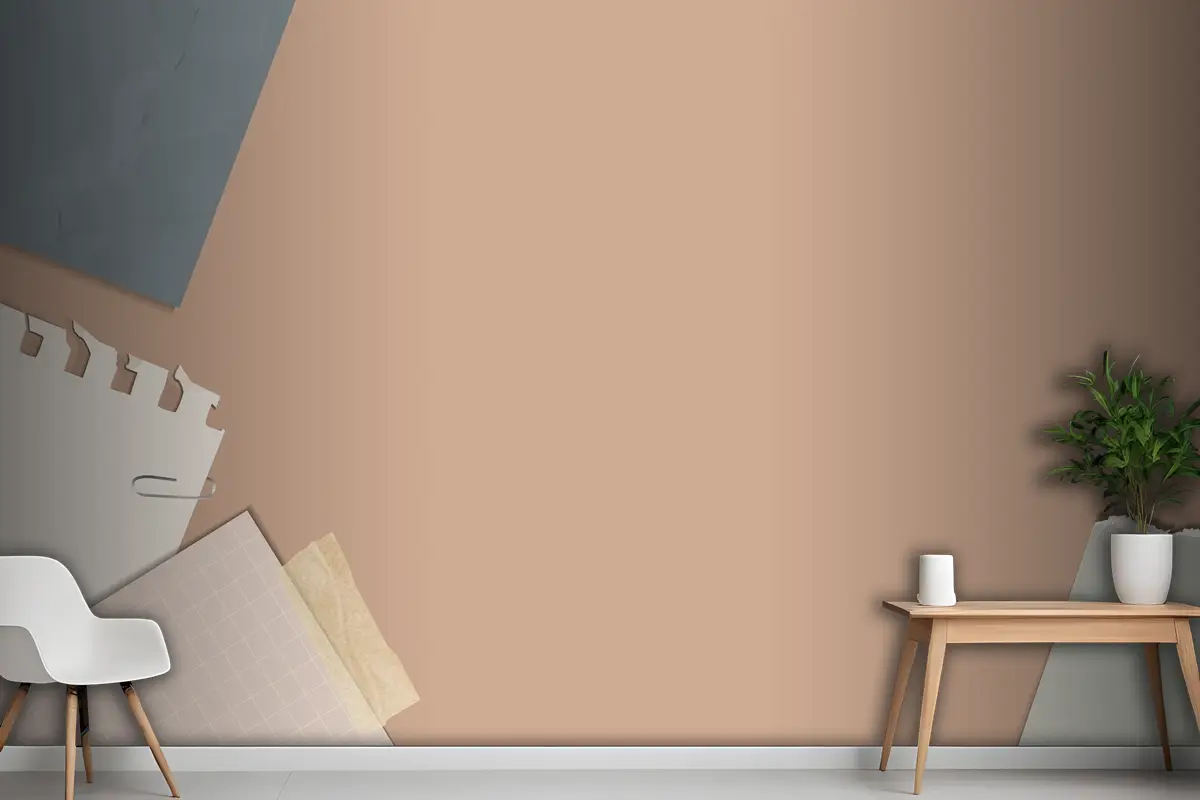 Şeftali Ofis Duvar Kağıdı Üzerine Yırtık Notlar