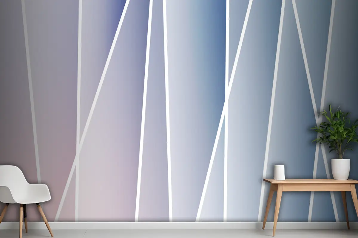 Soyut Pastel Yumuşak Degrade Çizgi Dekoratif Arka Plan Ofis Duvar Kağıdı