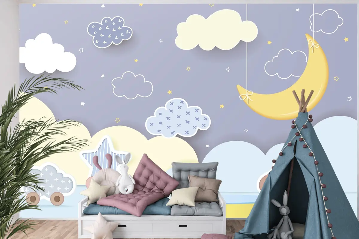 Çocuklar Renkli Podyum Ürün Teşhir Çocuk Odası Duvar Kağıdı Duvar