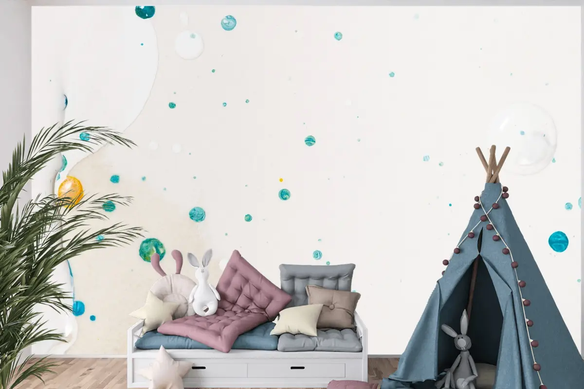 Estetik Arka Plan El Yapımı Deneysel Sanat Çocuk Odası Duvar Kağıdı