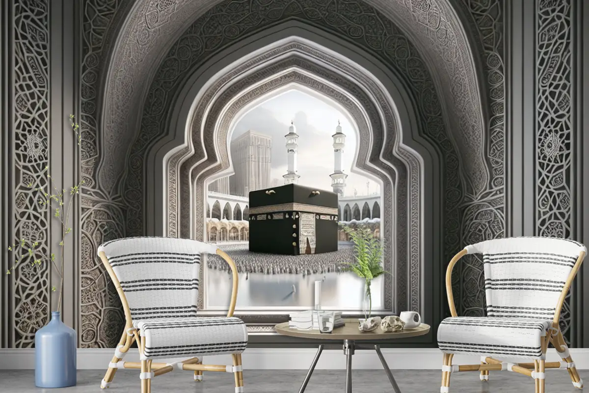 Çerçeve Perspekti Soyut Renk Kabe Duvar Kağıdı