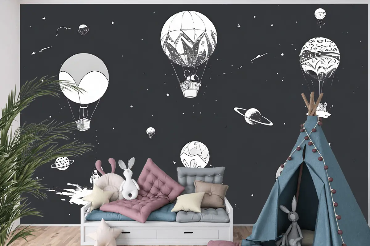 Çocuklar Için Astronot Çocuk Odası Duvar Kağıdı 