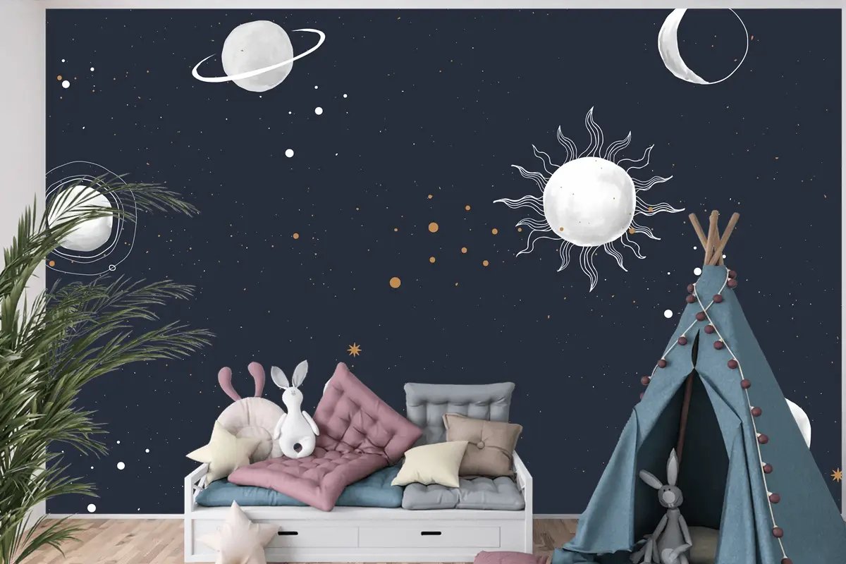 Galaxy Uzay Boys Çocuk Odası Duvar Kağıdı