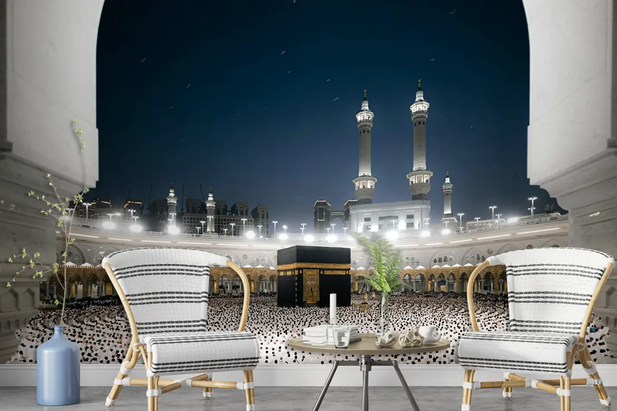 Gece Manzaralı 3D Kabe Duvar Kağıdı